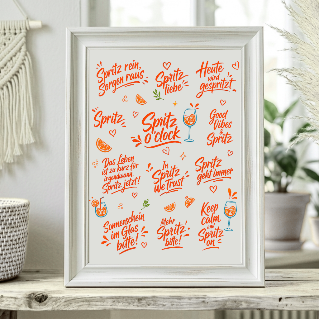 Rub On randlos •Spritz Schriftzüge• A5 Bogen  •093•