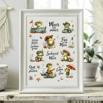 Rub On randlos •Meeres Frosch• A5 Bogen  •120•
