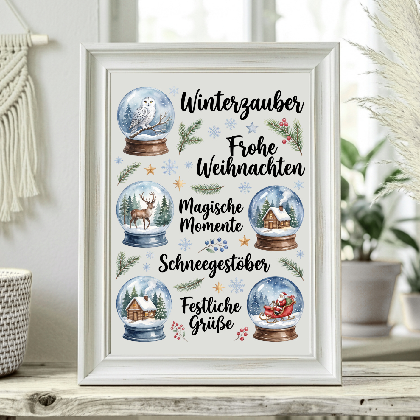 Rub On randlos •Schneekugel• A5 Bogen  •119•