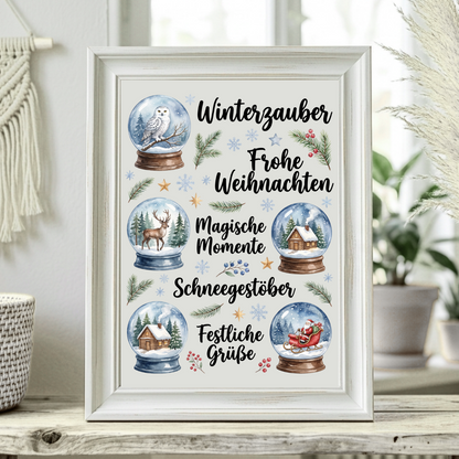Rub On randlos •Schneekugel• A5 Bogen  •119•