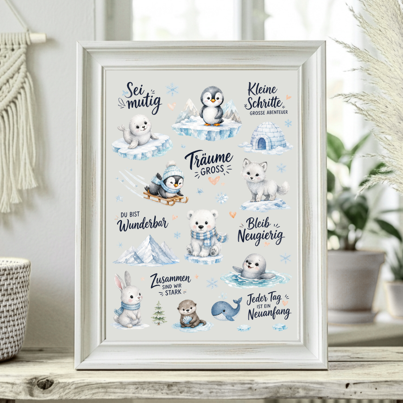 Rub On randlos •Polar Tiere• A5 Bogen  •114•
