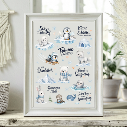 Rub On randlos •Polar Tiere• A5 Bogen  •114•