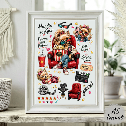 Rub On randlos •Hunde-Kino• A5 Bogen