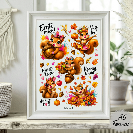 Rub On randlos •Herbst Queen• A5 Bogen