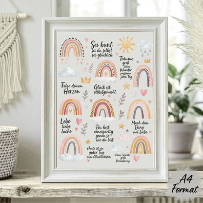 Rub On randlos •Boho• A4 Bogen