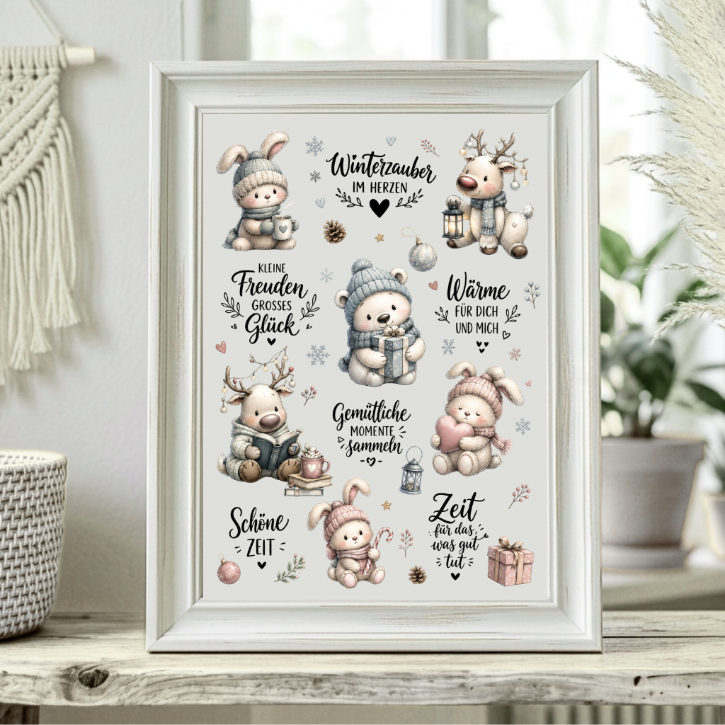 Rub On randlos •Kleine Winterfreuden• A5 Bogen  •103•