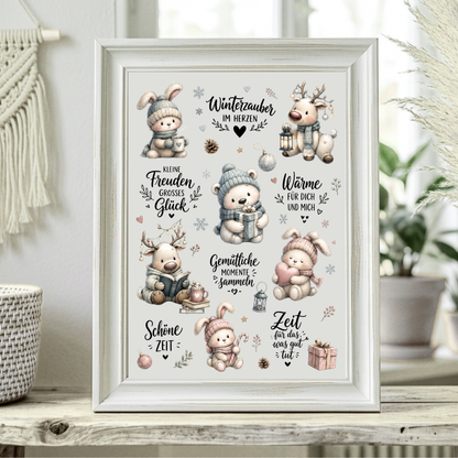 Rub On randlos •Kleine Winterfreuden• A5 Bogen  •103•