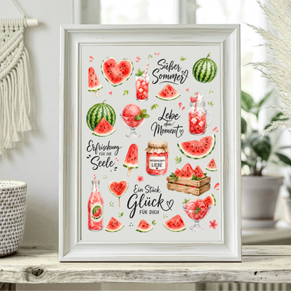 Rub On randlos •Melonen Liebe• A5 Bogen  •106•