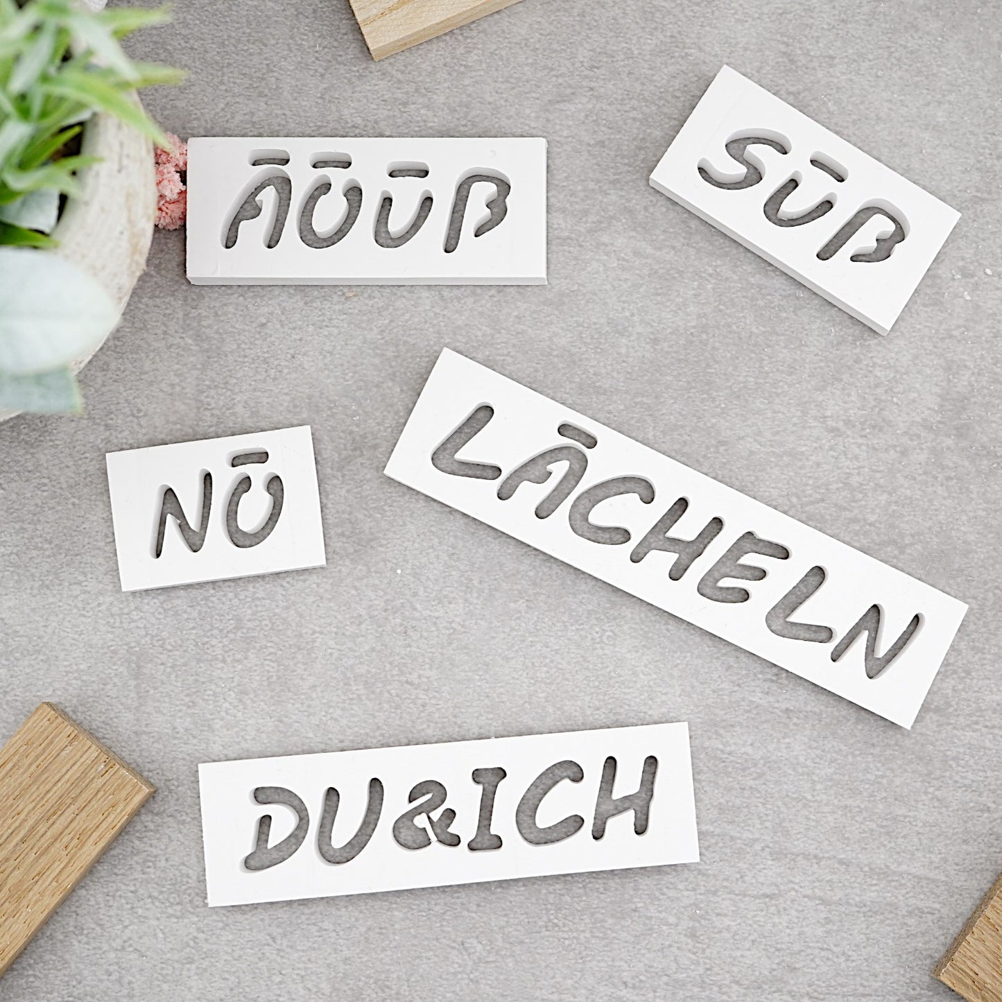 Letterino · LetterSET · Typ A · Vertikal · äöüß&