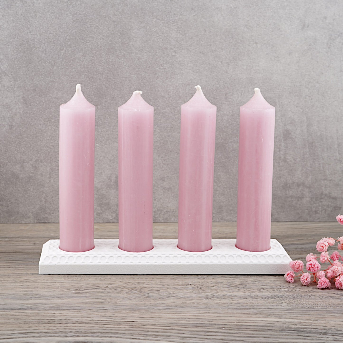 Kerzenständer · 4er · Lochgitteroptik