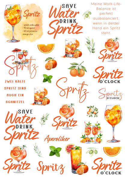 Rub On randlos •Spritz• A5 Bogen