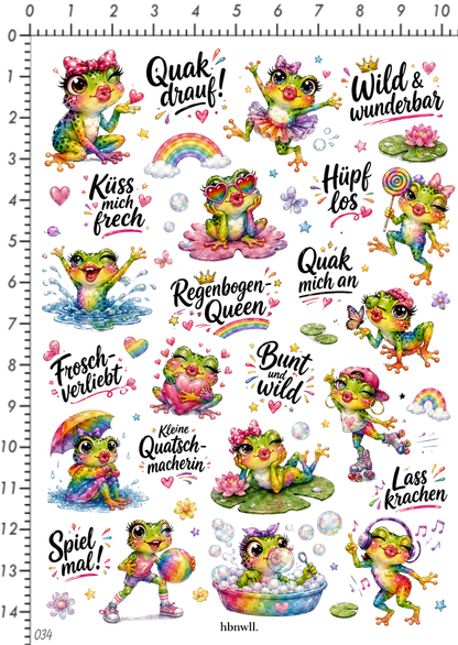 Rub On randlos •Frecher Frosch•034•