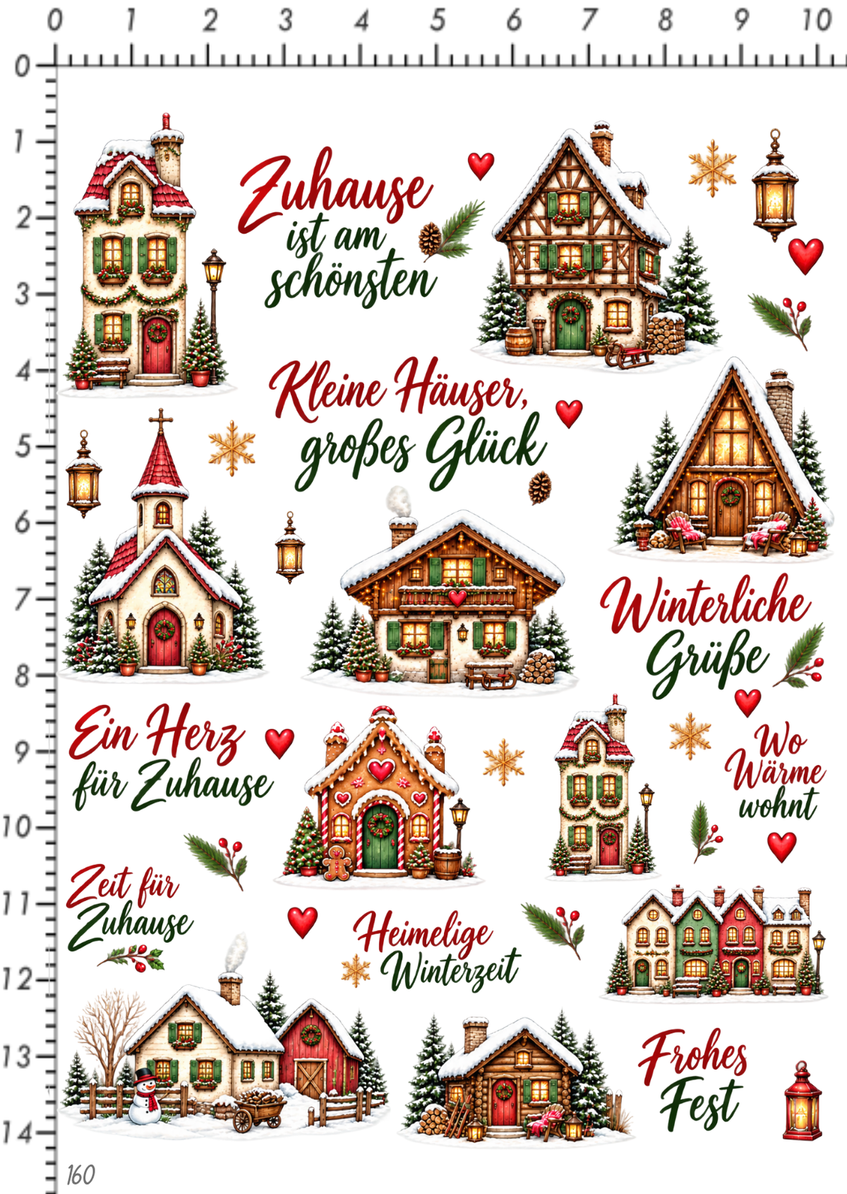 Rub On randlos •Winterhäuser•160•