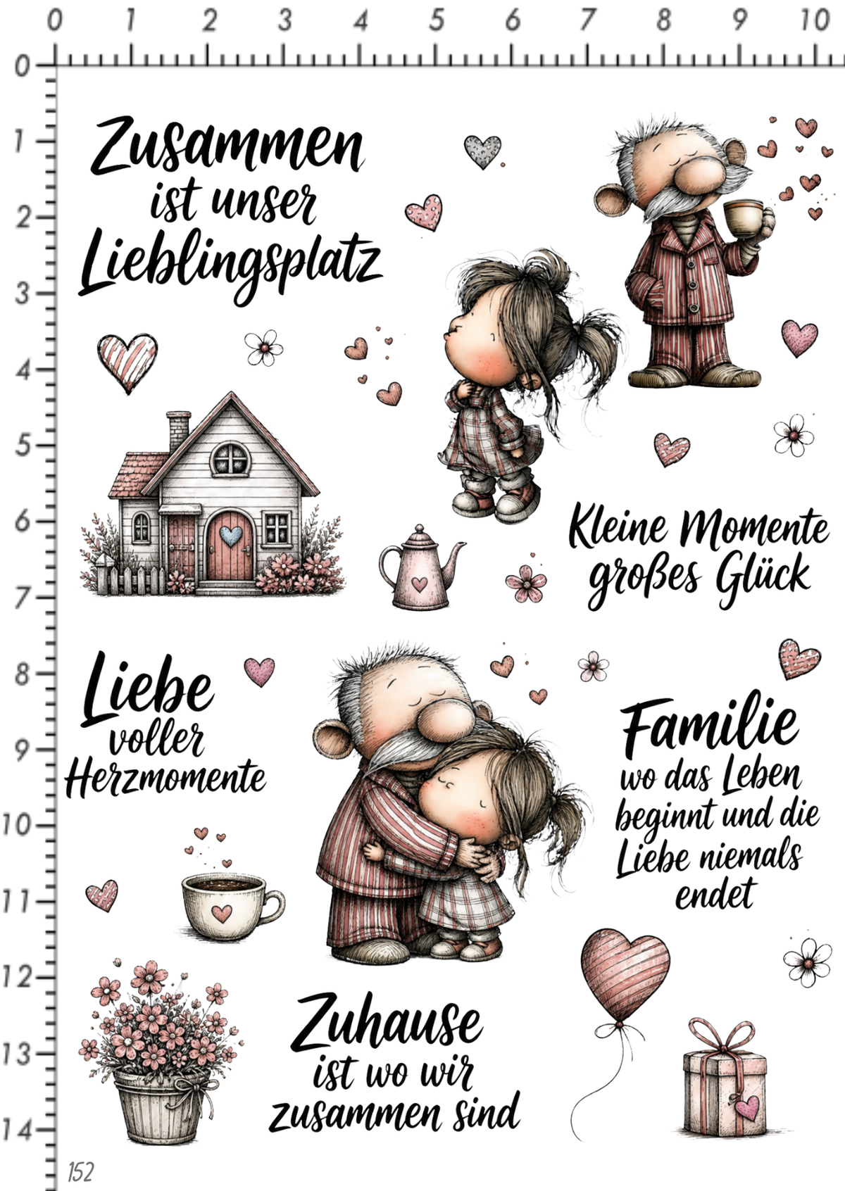 Rub On randlos •Familie/Liebe• •152•
