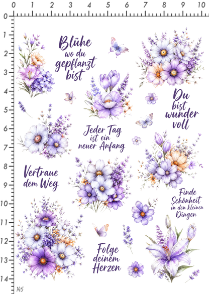 Rub On randlos •Blühe wo gepflanzt wird• •145•