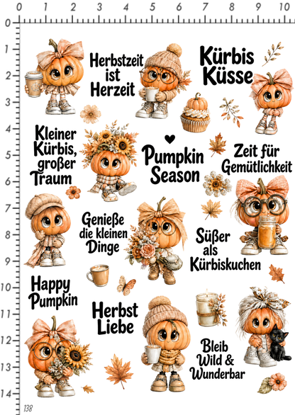 Rub On randlos •Kürbis Küsse• •138•
