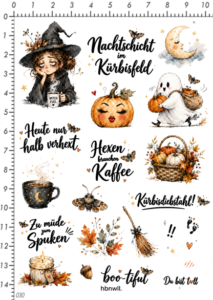 Rub On randlos •Freches Halloween•030•