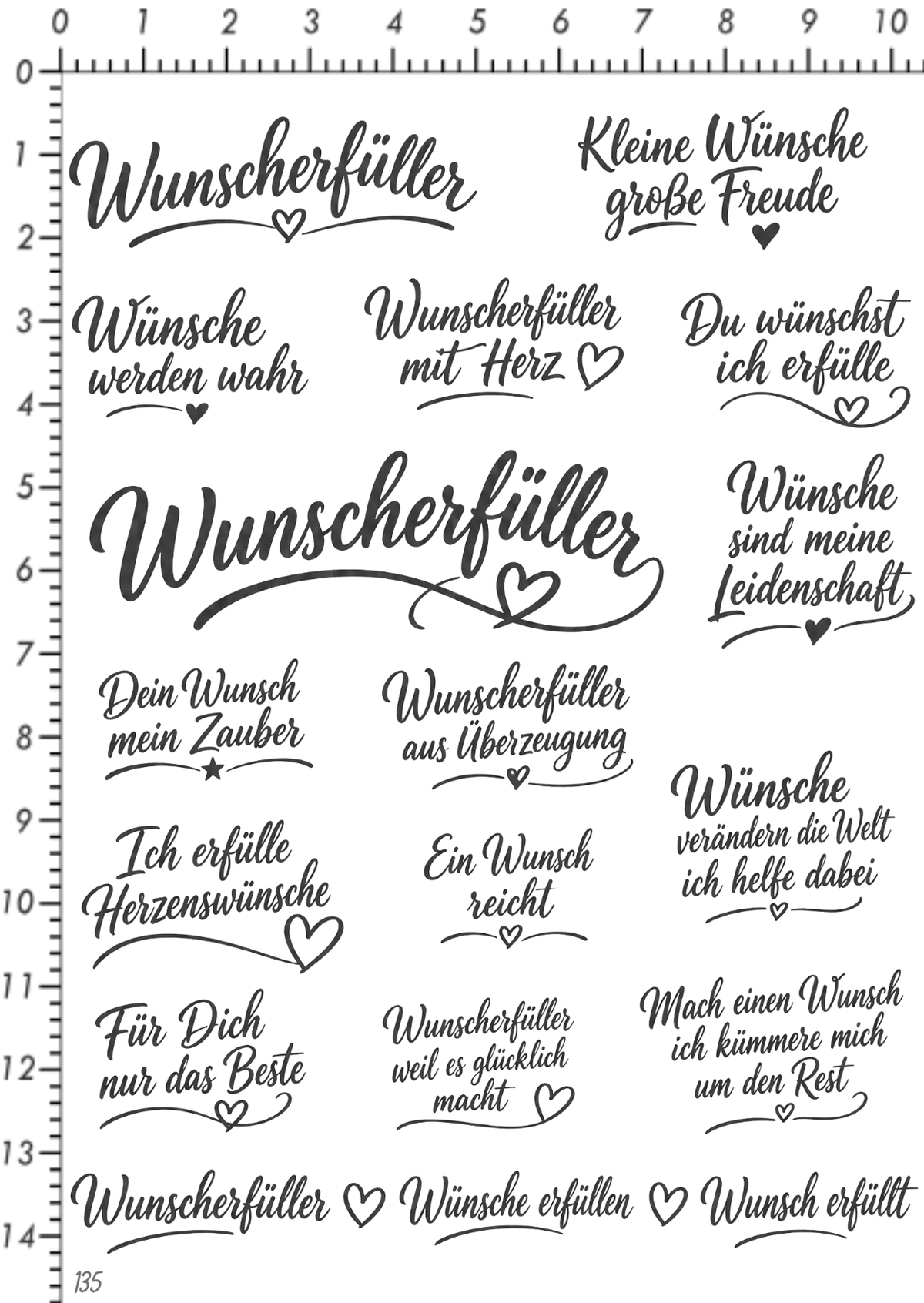 Rub On randlos •Wunscherfüller• •135•
