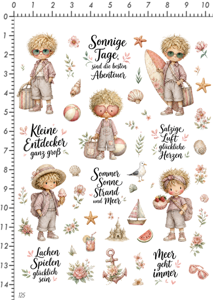 Rub On randlos •Sommer Junge• •125•
