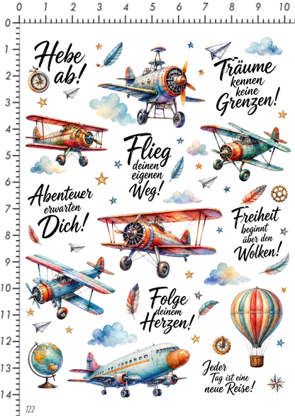 Rub On randlos •Flugzeug• •122•