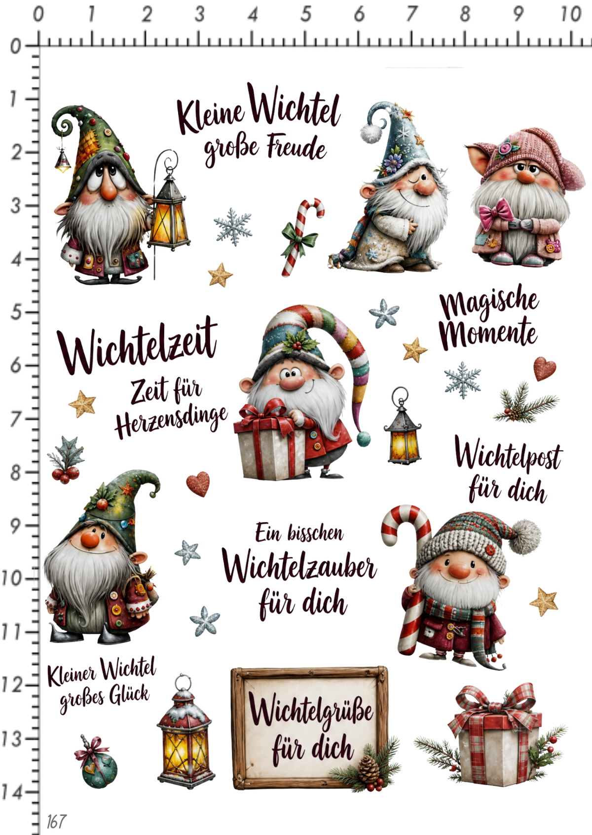 Rub On randlos •Wichtel Zeit•167•
