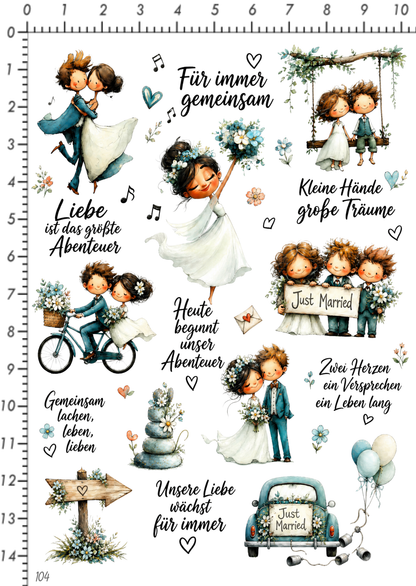 Rub On randlos •Hochzeit• •104•
