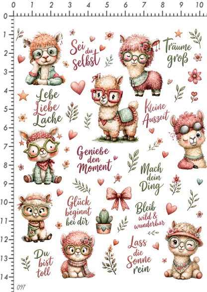 Rub On randlos •Alpaka Mutmacher• •097•