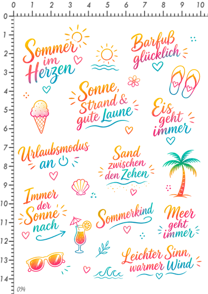 Rub On randlos •Sommer Zeit• •094•