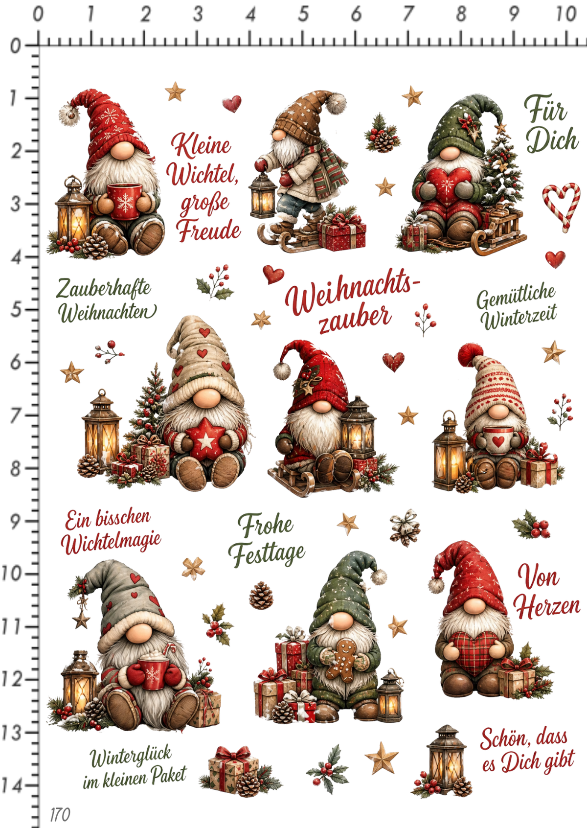 Rub On randlos •Wichtelmagie• •170•