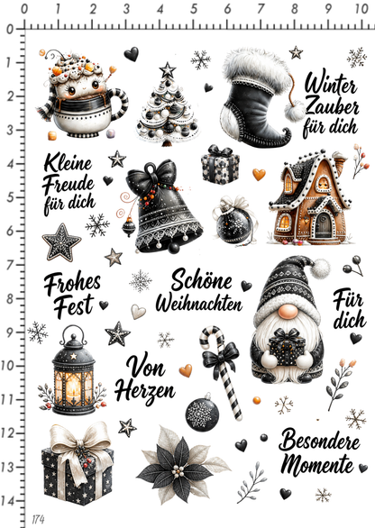 Rub On randlos •Schöne Weihnachten• •174•