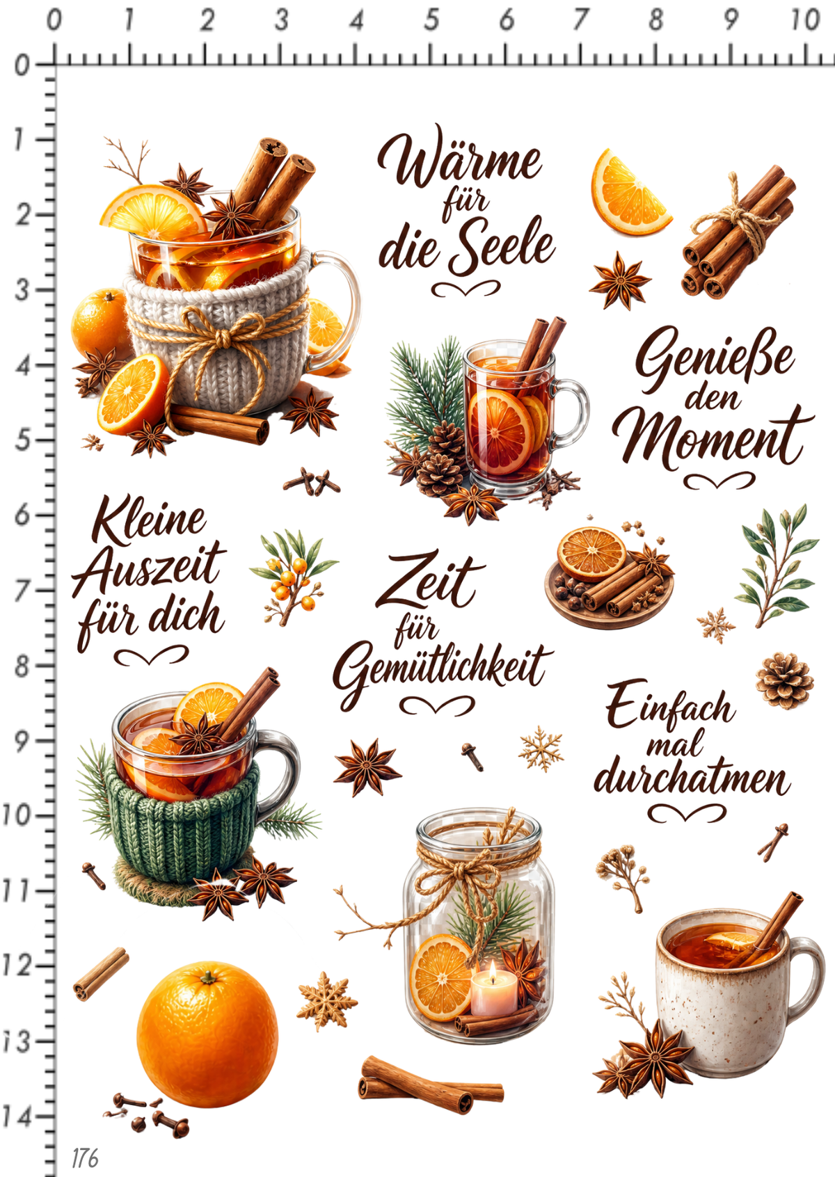 Rub On randlos •Glühwein• •176•