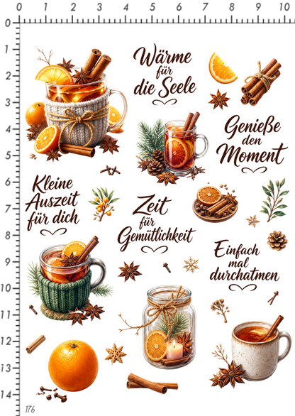 Rub On randlos •Glühwein• •176•