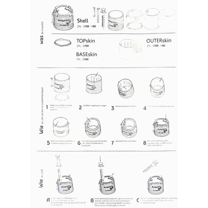 Gießform Basis-Shell (Abschlusskante & Matte separat bestellen)