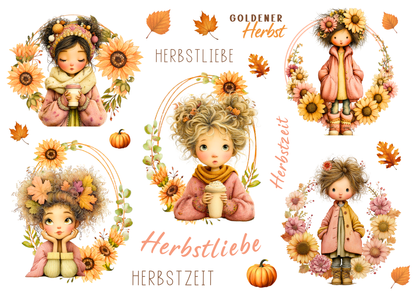 Rub On randlos •Herbst Liebe  • A5 Bogen