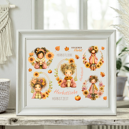 Rub On randlos •Herbst Liebe  • A5 Bogen