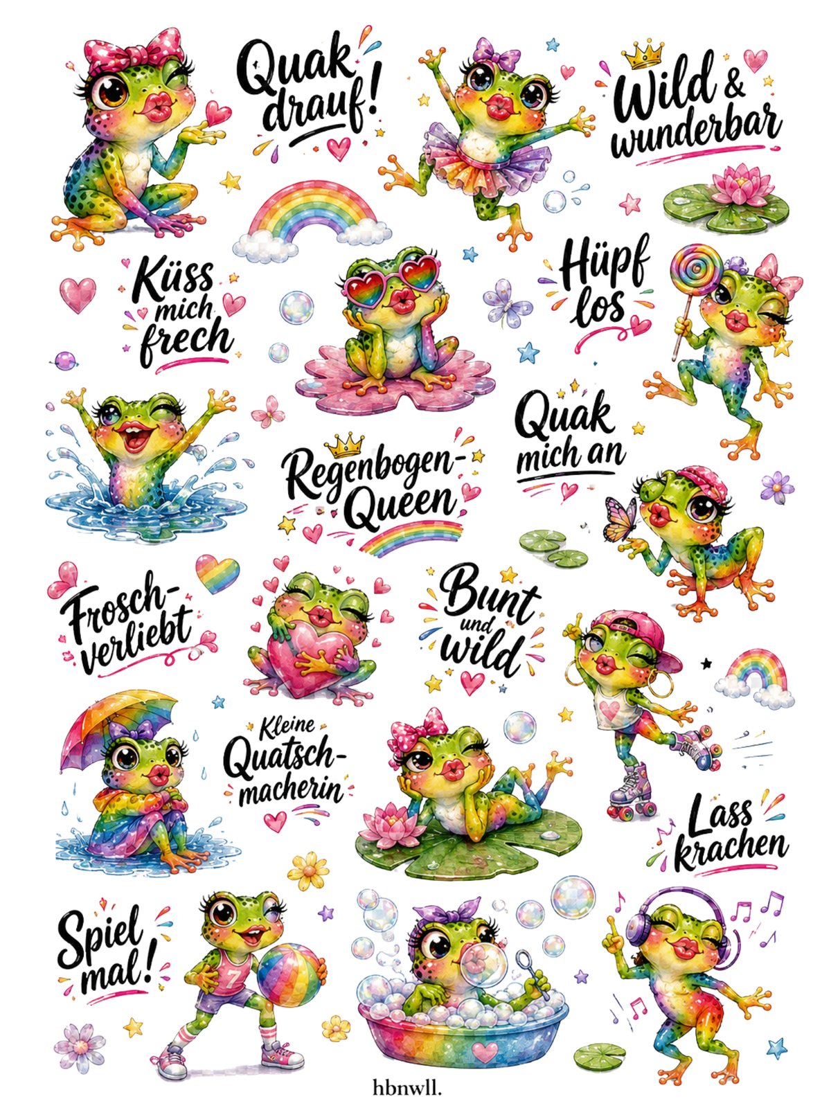 Rub On randlos •Frecher Frosch•034•