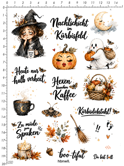 Rub On randlos •Freches Halloween•030•