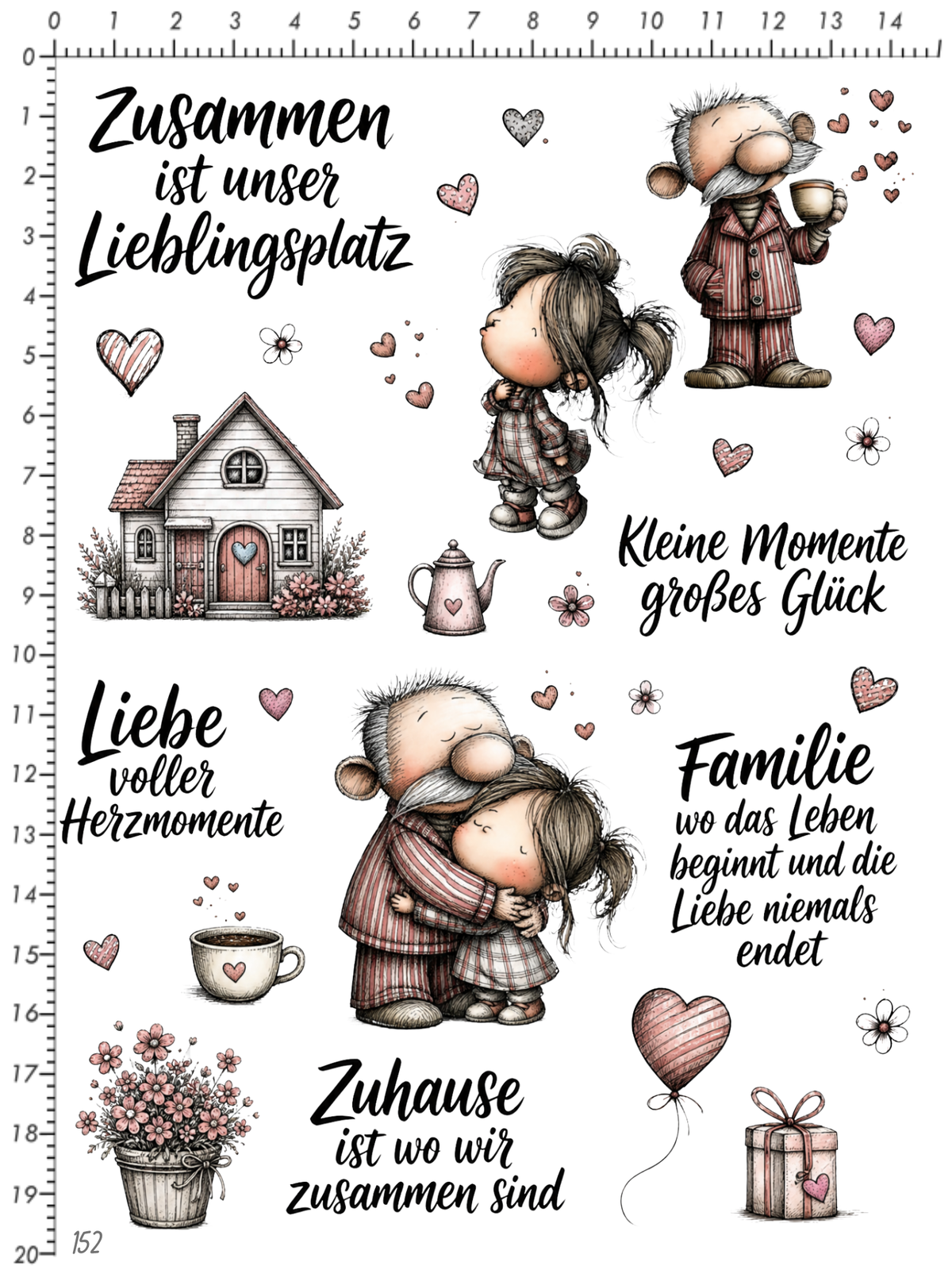 Rub On randlos •Familie/Liebe• •152•