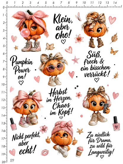 Rub On randlos •Klein aber oho Kürbis• •139•