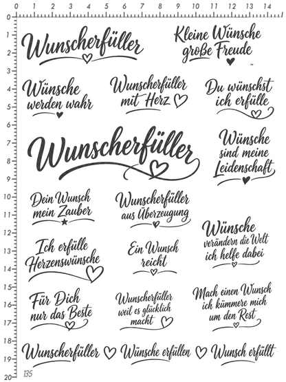 Rub On randlos •Wunscherfüller• •135•