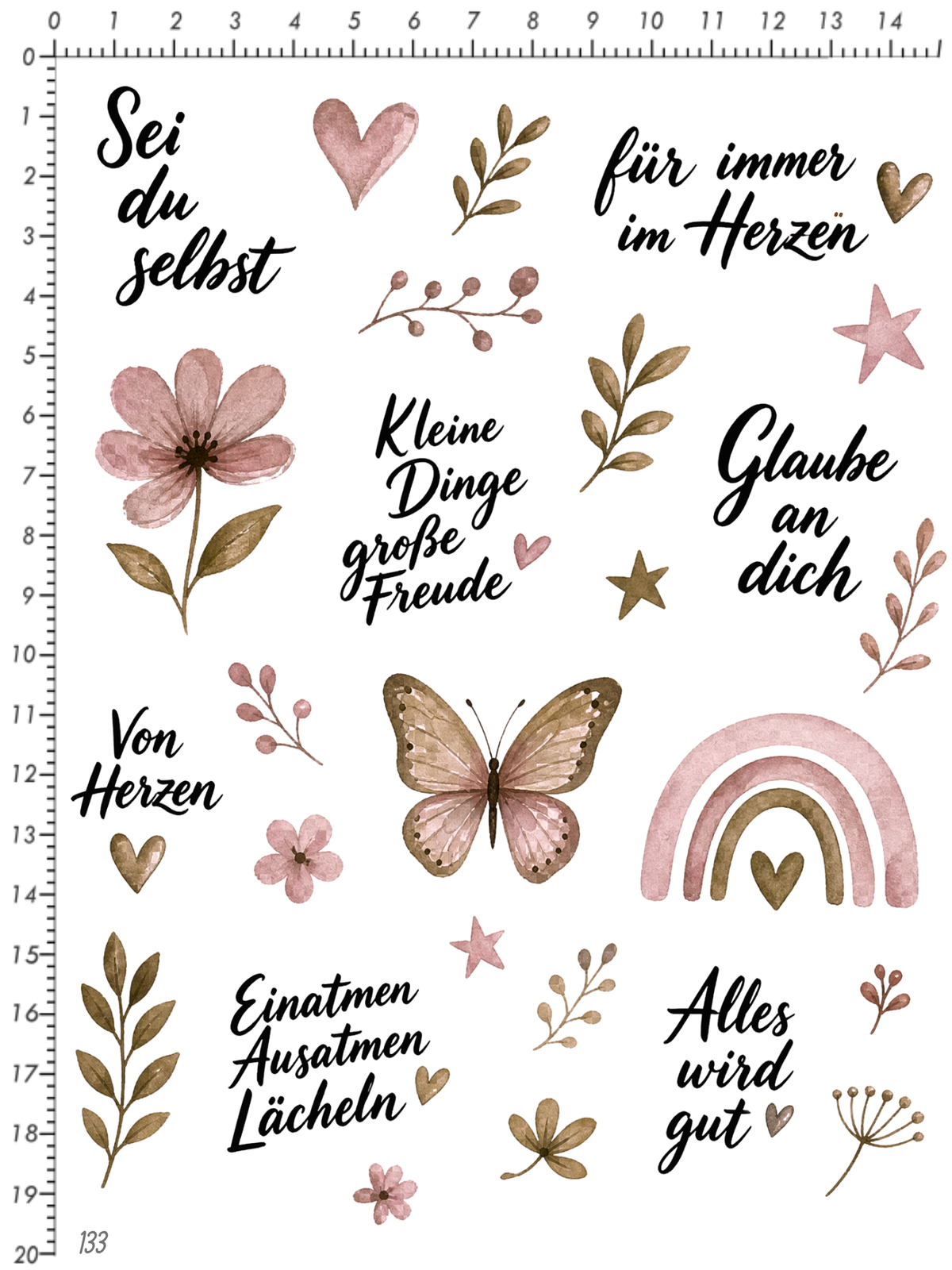 Rub On randlos •Glaube an dich• •133•