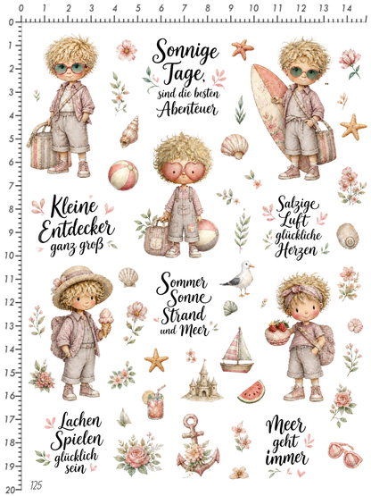 Rub On randlos •Sommer Junge• •125•