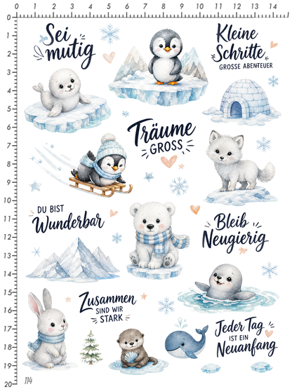 Rub On randlos •Polar Tiere• •114•