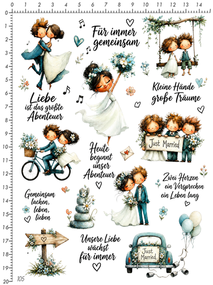Rub On randlos •Hochzeit• •104•