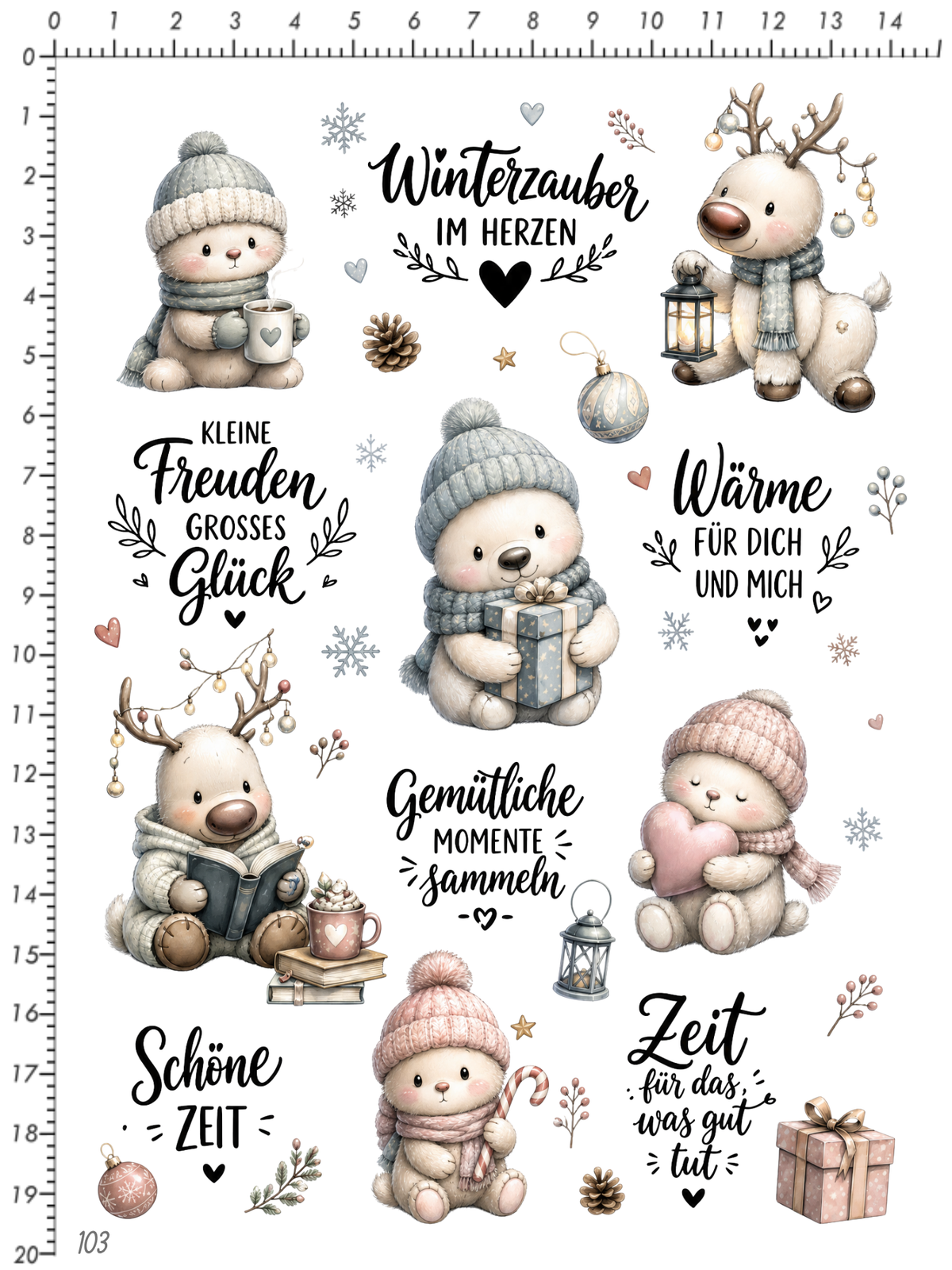 Rub On randlos •Kleine Winterfreuden• •103•