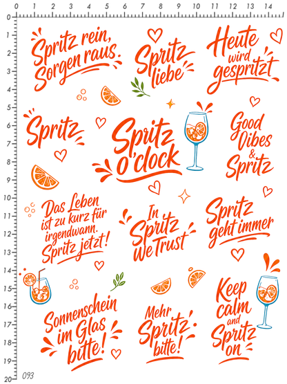 Rub On randlos •Spritz Schriftzüge• •093•