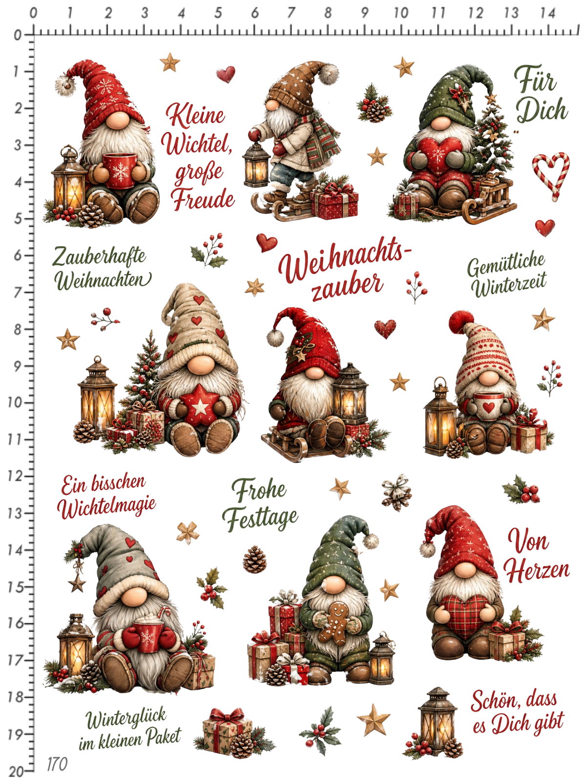 Rub On randlos •Wichtelmagie• •170•