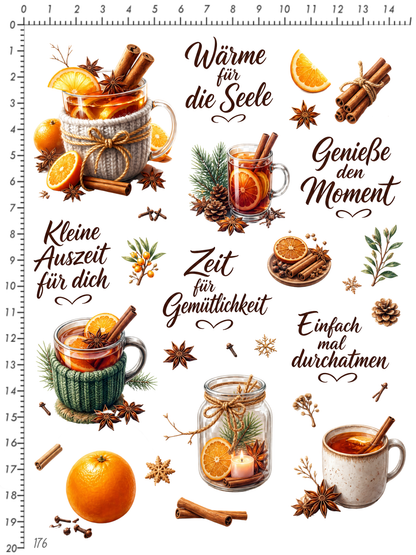 Rub On randlos •Glühwein• •176•