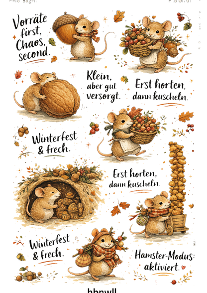 Rub On randlos •Hamster Modus• A5 Bogen