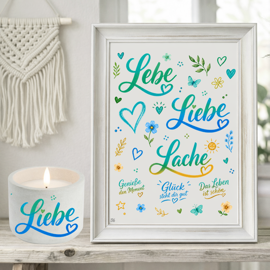 Rub On randlos •Lebe Liebe Lache • •136•